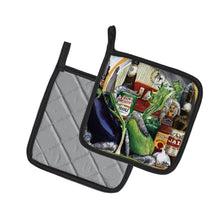 Load image into Gallery viewer, Eggplant and New Orleans Beers  Pot Holders - Set of 2 Decorative Kitchen Helpers | Made in the USA 1007PTHD