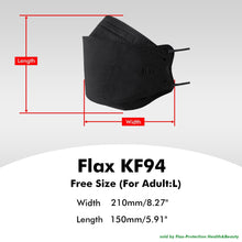 Load image into Gallery viewer, [100PCS] KN Flax KF94 BLK Mask | Made in Korea | FDA Registered