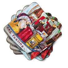 Load image into Gallery viewer, Veron's and New Orleans Beers Coasters - Set of 4 Lightweight Foam, Absorbent Drink Coasters