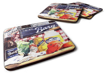 Load image into Gallery viewer, Blue Plate Mayonaise, Barq's and a tomato sandwich Coasters - Set of 4 Lightweight Foam, Absorbent Drink Coasters