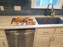 Load image into Gallery viewer, Veron's and Crabs Dish Drying Mat – Absorbent, Artistic Kitchen Essentials 1016DDM