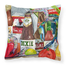 Load image into Gallery viewer, New Orleans Beers and Spices Decorative   Canvas Fabric Pillow 1017