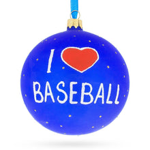 Load image into Gallery viewer, Baseball Glass Ball Christmas Ornament 4 Inches