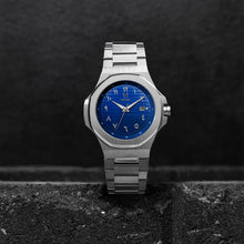 Load image into Gallery viewer, DS103SS - DAY TRIP STEEL SILVER &amp; BLUE WATCH