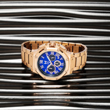 Load image into Gallery viewer, AM1047SS - AMBASSADOR ROSE GOLD &amp; BLUE WATCH