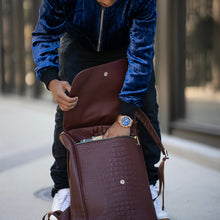 Load image into Gallery viewer, AM1047SS - AMBASSADOR ROSE GOLD &amp; BLUE WATCH