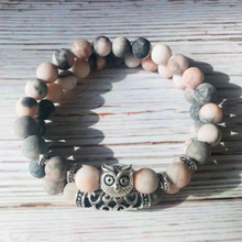 Load image into Gallery viewer, Pink Zebra Jasper Positivity Bracelets