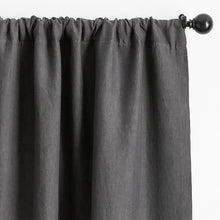 Load image into Gallery viewer, Charcoal Gray Linen Curtains