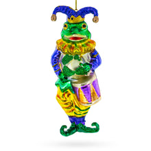 Load image into Gallery viewer, Frog Jester Glass Christmas Ornament