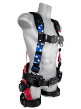 Load image into Gallery viewer, Frontline 110CTB-AM American Style Full Body Harness with Aluminum Hardware and Suspension Trauma Straps S