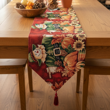 Load image into Gallery viewer, Tache Pumpkin Patch Scarecrow Autumn Harvest Woven Tapestry Table Runners (12921TR)