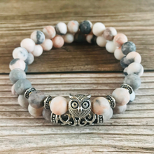 Load image into Gallery viewer, Pink Zebra Jasper Positivity Bracelets