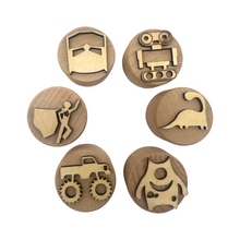 Load image into Gallery viewer, **Pre-order (Ships in 3-4 Weeks)**Wooden Playdough Stampers Set