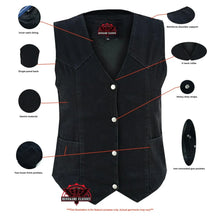 Load image into Gallery viewer, Women's Denim Classic Plain Sides Vest