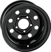 Load image into Gallery viewer, QuadBoss, QuadBoss Steely Wheel 12x7 2+5 5/4.5 - Durable Black Powder-Coated Steel Wheel for Powersports Vehicles