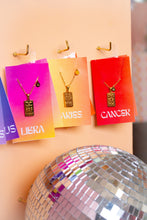 Load image into Gallery viewer, Engraved Zodiac Sign Necklace