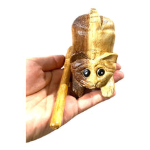 Load image into Gallery viewer, 4" Musical Wooden Cat Percussion Whistle Instrument