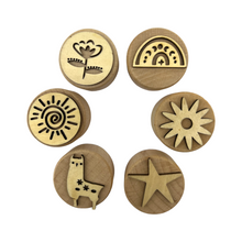 Load image into Gallery viewer, **Pre-order (Ships in 3-4 Weeks)**Wooden Playdough Stampers Set