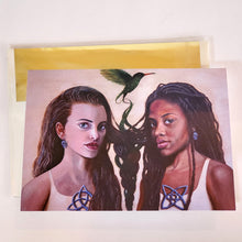Load image into Gallery viewer, 'TRIQUETRA AND AKOMA NTOASO' S. Ross Browne Greeting Card: 5x7 Frame Ready