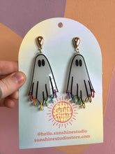 Load image into Gallery viewer, Ghoul Friends-Rainbow Ghost Earrings
