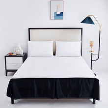 Load image into Gallery viewer, Tache Glam Night Out Satin Black Tailored Platform 14" Bed Skirt Dust Ruffle (1622)