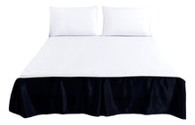 Load image into Gallery viewer, Tache Glam Night Out Satin Black Tailored Platform 14" Bed Skirt Dust Ruffle (1622)