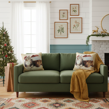 Load image into Gallery viewer, Tache Best Friend Pets Dog and Cat Christmas Tapestry Woven Throw Pillow Cover (16461)