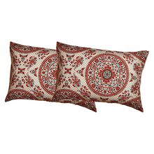 Load image into Gallery viewer, Tache Bohemian Desert Medallion Boteh Paisley Taupe Pillowcases (TJ3502)