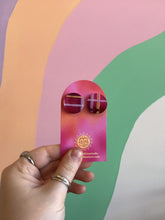 Load image into Gallery viewer, Groovy Gingham Clip-On Earrings