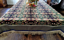 Load image into Gallery viewer, Tache Elegant Black Ornate Paisley Woven Tapestry Tablecloth (18192)