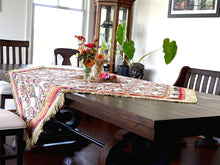 Load image into Gallery viewer, Tache Elegant Ivory Colorful Ornate Paisley Woven Tapestry Tablecloth (18193)