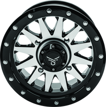 Load image into Gallery viewer, QuadBoss, QuadBoss Wagon 14x7 4+3 4/156 Black Machined Alloy Wheel - Lightweight and Durable for Powersports Vehicles