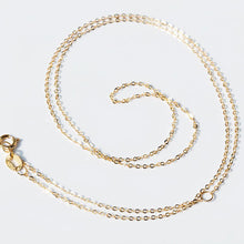 Load image into Gallery viewer, Dainty 18K Solid Yellow Gold Chain 16, 18 Inches Adjustable