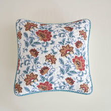 Load image into Gallery viewer, Tache Cotton Floral Jacobean Blue White Old World Garden Cushion Covers 2-Pieces (JHW-936)