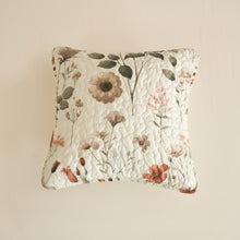Load image into Gallery viewer, Enchanted Meadow Throw Pillow Covers - Set of 2, Zippered Floral Design in Beige, Rose, and Soft Green, Premium Soft Microfiber, Decorative Throw Pillow Shams 18x18 Inches (18" x 18" Set of 2)