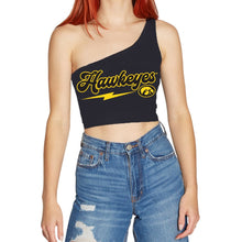 Load image into Gallery viewer, Iowa Hawkeyes Lightning One Shoulder Top