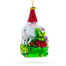 Load image into Gallery viewer, Enchanting Gnome Glass Christmas Ornament