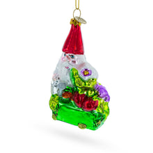 Load image into Gallery viewer, Enchanting Gnome Glass Christmas Ornament