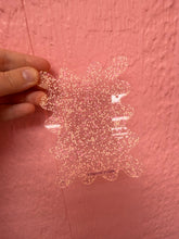 Load image into Gallery viewer, Shimmer clear and pink travel earring holder