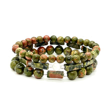 Load image into Gallery viewer, Unakite Pregnancy &amp; Fertility Support Bracelet Pack (Set Of 3)
