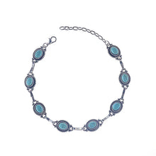 Load image into Gallery viewer, Timeless Elegance Blue Turquoise Anklet