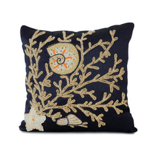 Load image into Gallery viewer, Coral Pillow Cover, Silk Nautical Oceanic Sea Pillow Case