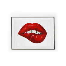 Load image into Gallery viewer, Beaded Biting Lips Wall Art