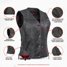 Load image into Gallery viewer, Women's Gray Single Back Panel Concealed Carry Vest
