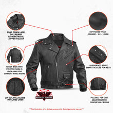 Load image into Gallery viewer, Men's Premium Classic Plain Side Police Style Jacket - Black