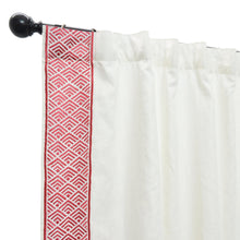 Load image into Gallery viewer, Chevron Linen Drapery with Embroidery