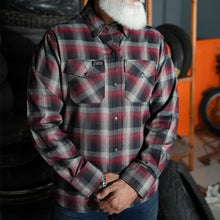 Load image into Gallery viewer, Riveter Men’s Maroon, Black, and White Flannel