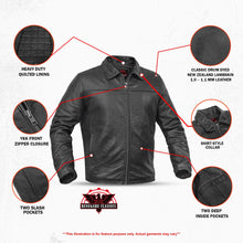 Load image into Gallery viewer, Men's Black Drum Dyed New Zealand Lambskin Jacket