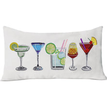 Load image into Gallery viewer, Cocktail Pillow Cover, Drinks Pillow Cover