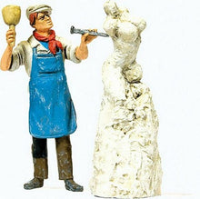 Load image into Gallery viewer, Preiser 44901 G Scale Working People -- Sculptor Working on Sculpture